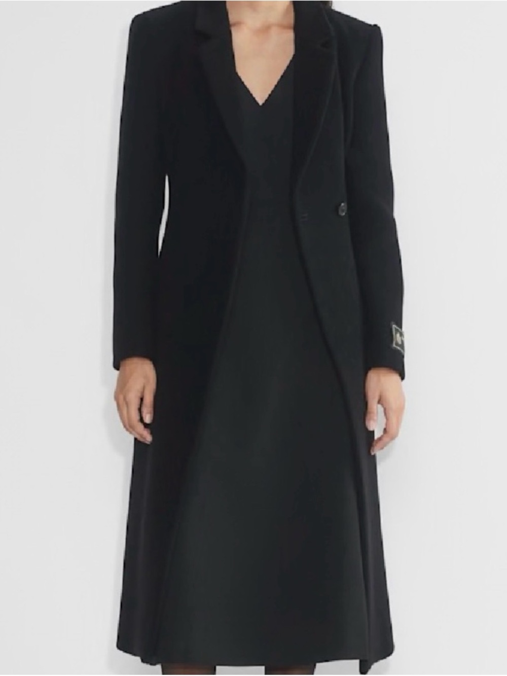 Aritzia BABATON Audition Black Midi Dress Size 8 - Picture 9 of 11